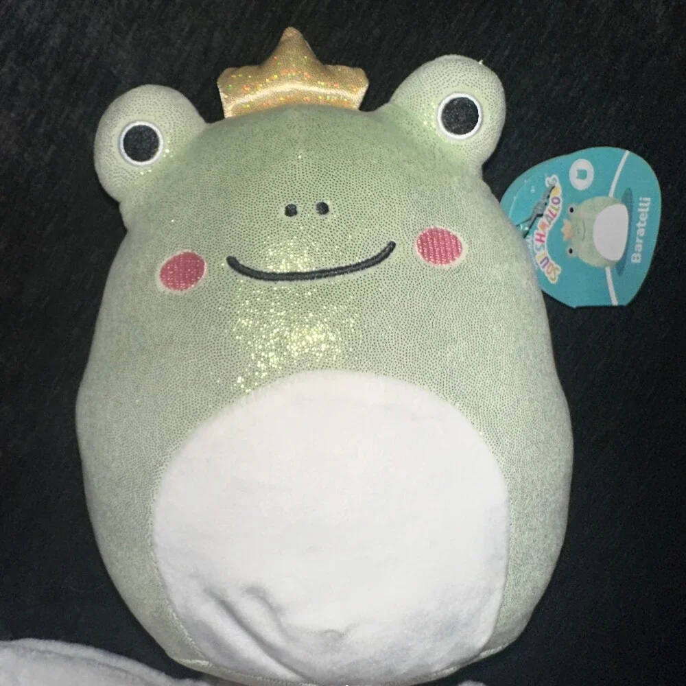 Squishmallows Baratelli Frog 8-9” Glitter Shimmer Crown Plush With Tag